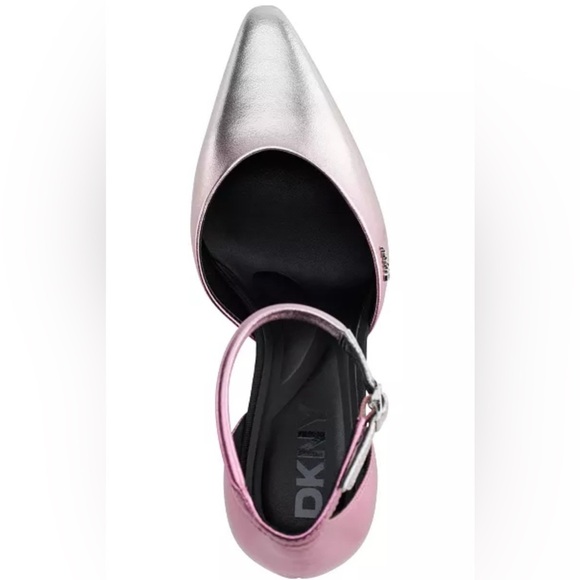 DKNY Shimmering Pink and Silver Heels - Picture 2 of 14